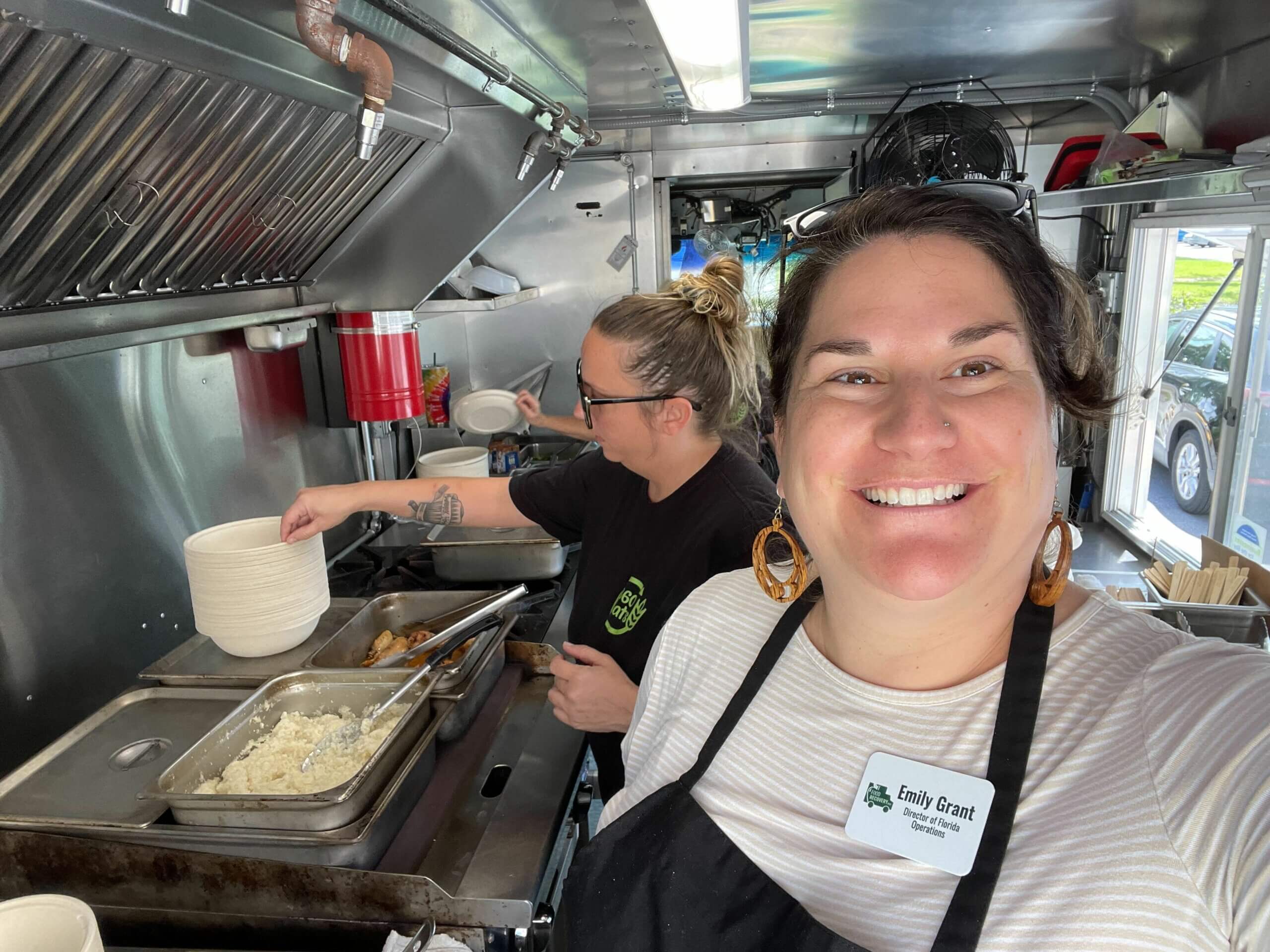 Here I am volunteering with 360 Eats in Clearwater, who use recovered food to make 